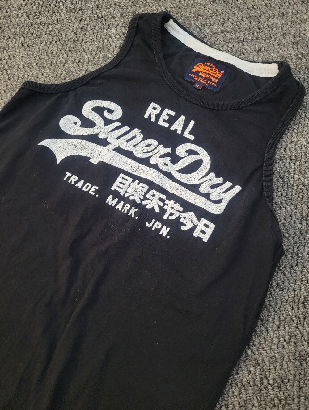 Vintage Superdry Men's Tank Top Shirt Size XL